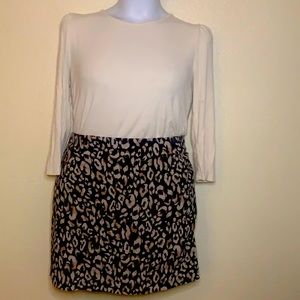 Mini skirt with leopard cheetah print h&M